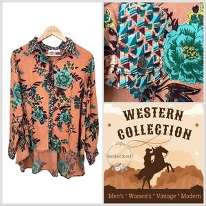 Rod’s western Aztec floral blouse size XL